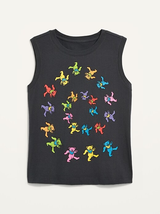 View large product image 2 of 2. Loose Pop-Culture Graphic Sleeveless Tee for Women