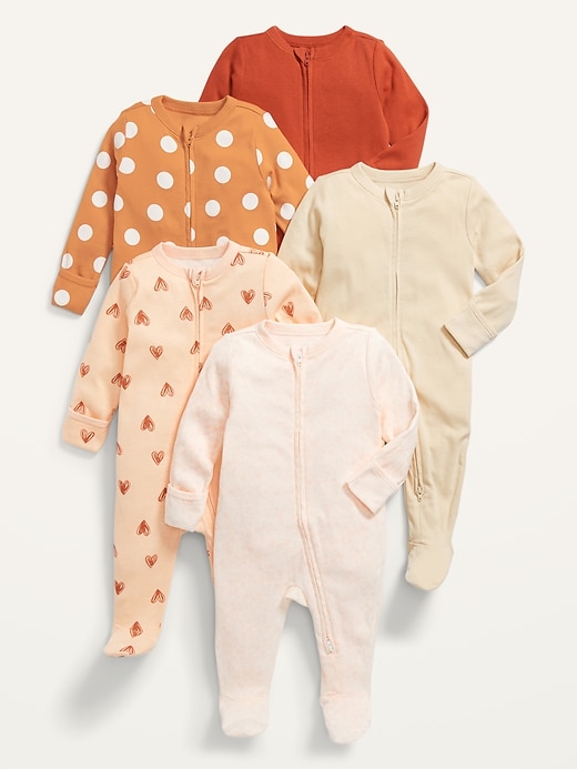 View large product image 1 of 1. Unisex 5-Pack Sleep & Play Footed One-Piece for Baby