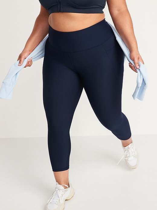 Image number 7 showing, High-Waisted PowerSoft Side-Pocket Crop Leggings for Women