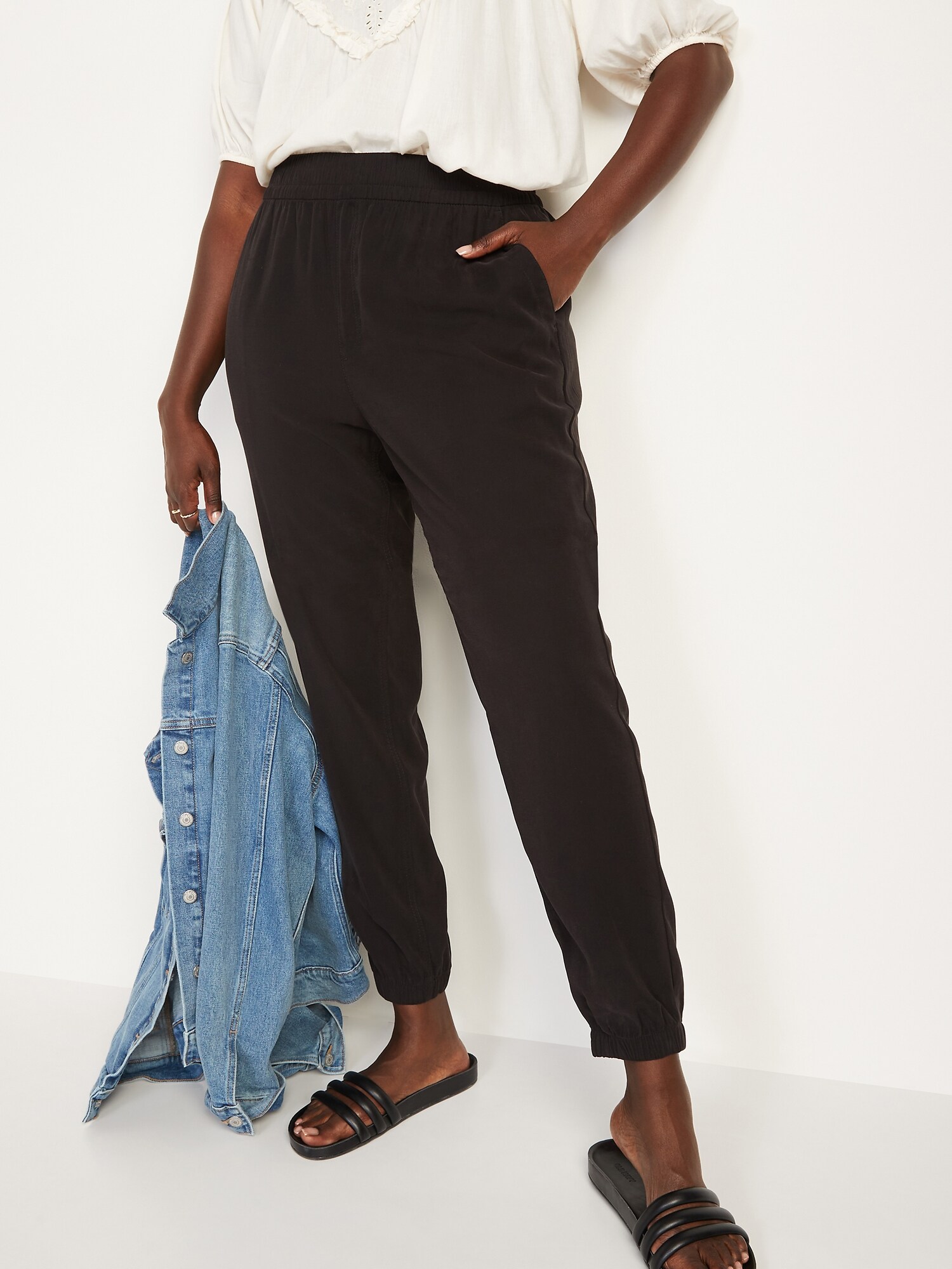 Old Navy, Pants & Jumpsuits, Old Navy Highwaisted Twill Jogger Pants For  Women New