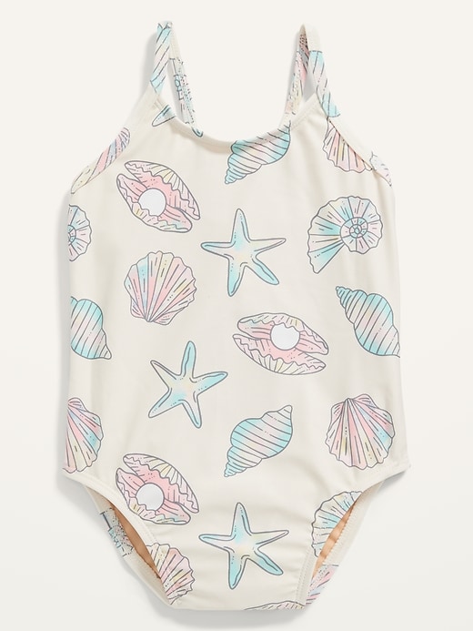 Old Navy Printed One-Piece Swimsuit for Toddler Girls. 1