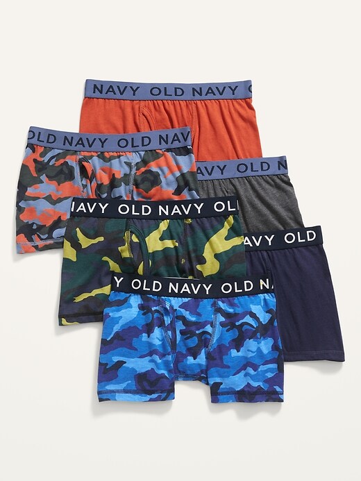 View large product image 1 of 1. Printed Boxer-Briefs 6-Pack for Boys