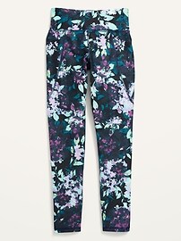 View large product image 3 of 4. High-Waisted PowerSoft Side-Pocket Leggings for Girls