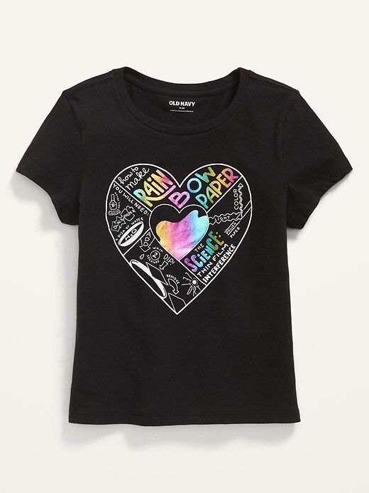 Tシャツ・カットソー SATUR Smudge Logo Artwork Short Sleeve T-Shirt Vintage Navy Soft-Washed Crew-Neck Graphic T-Shirt | Old Navy