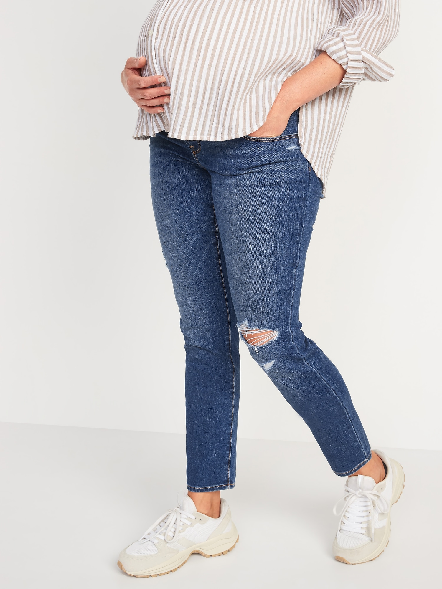Maternity Low-Panel Pop Icon Skinny Jeans