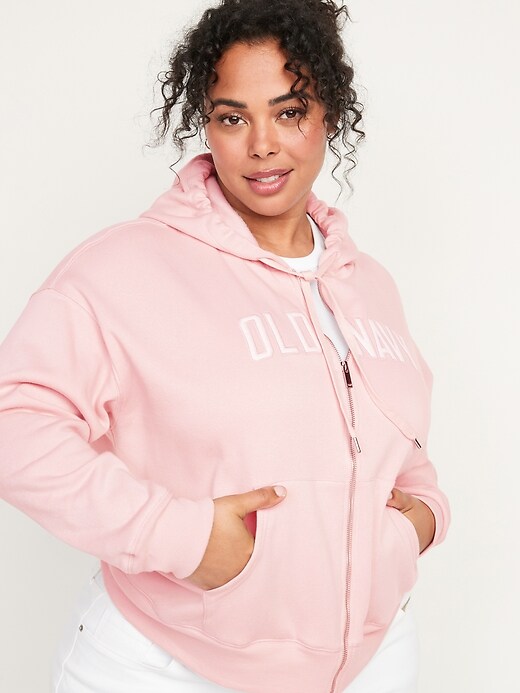Image number 7 showing, Logo-Graphic Zip-Front Hoodie for Women