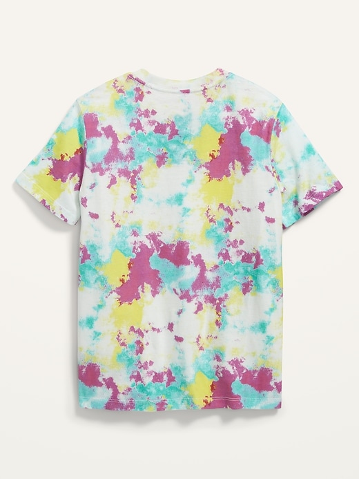 Gender-Neutral Licensed Pop-Culture Graphic Tie-Dye T-Shirt for Kids