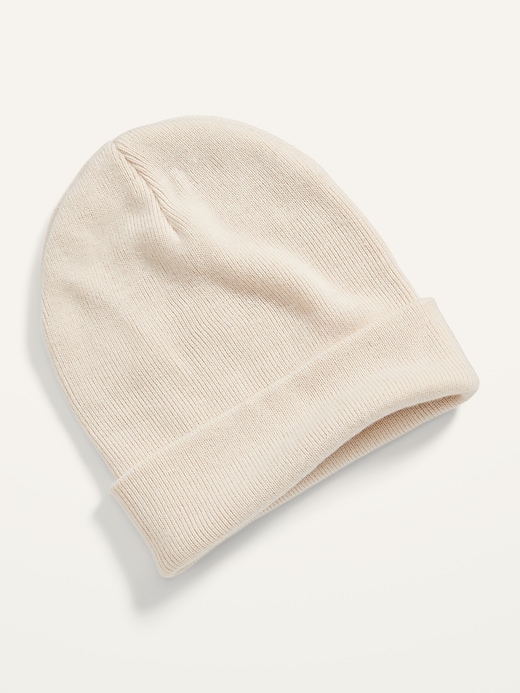 View large product image 1 of 1. Gender-Neutral Wide-Cuff Beanie Hat for Adults