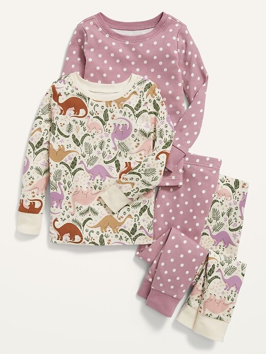 Unisex 4-Piece Printed Pajama Set for Toddler & Baby