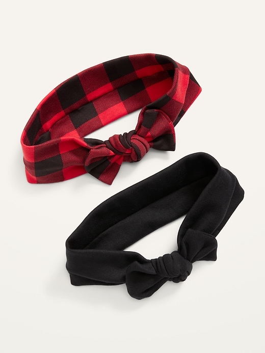 View large product image 1 of 1. Jersey-Knit Bow-Tie Headband 2-Pack for Toddler