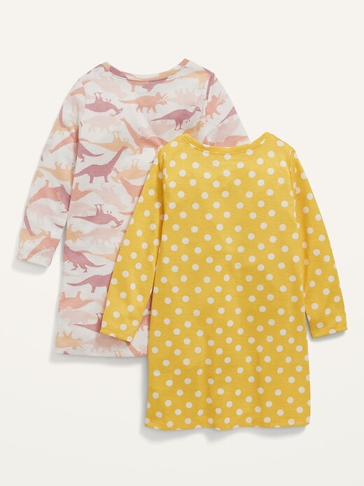 View large product image 2 of 2. 2-Pack Long-Sleeve Nightgown for Toddler Girls