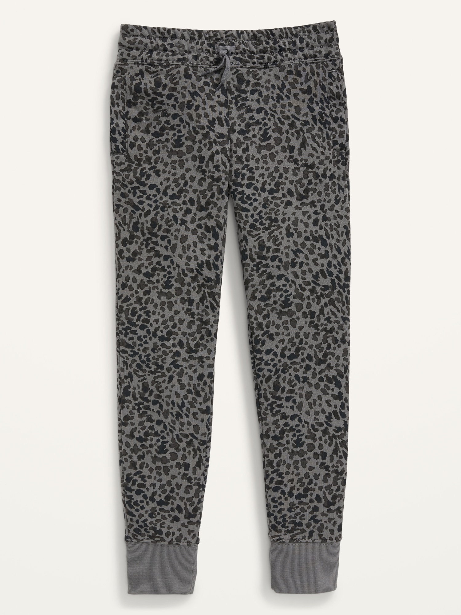 High-Waisted Vintage Printed Jogger Sweatpants for Girls