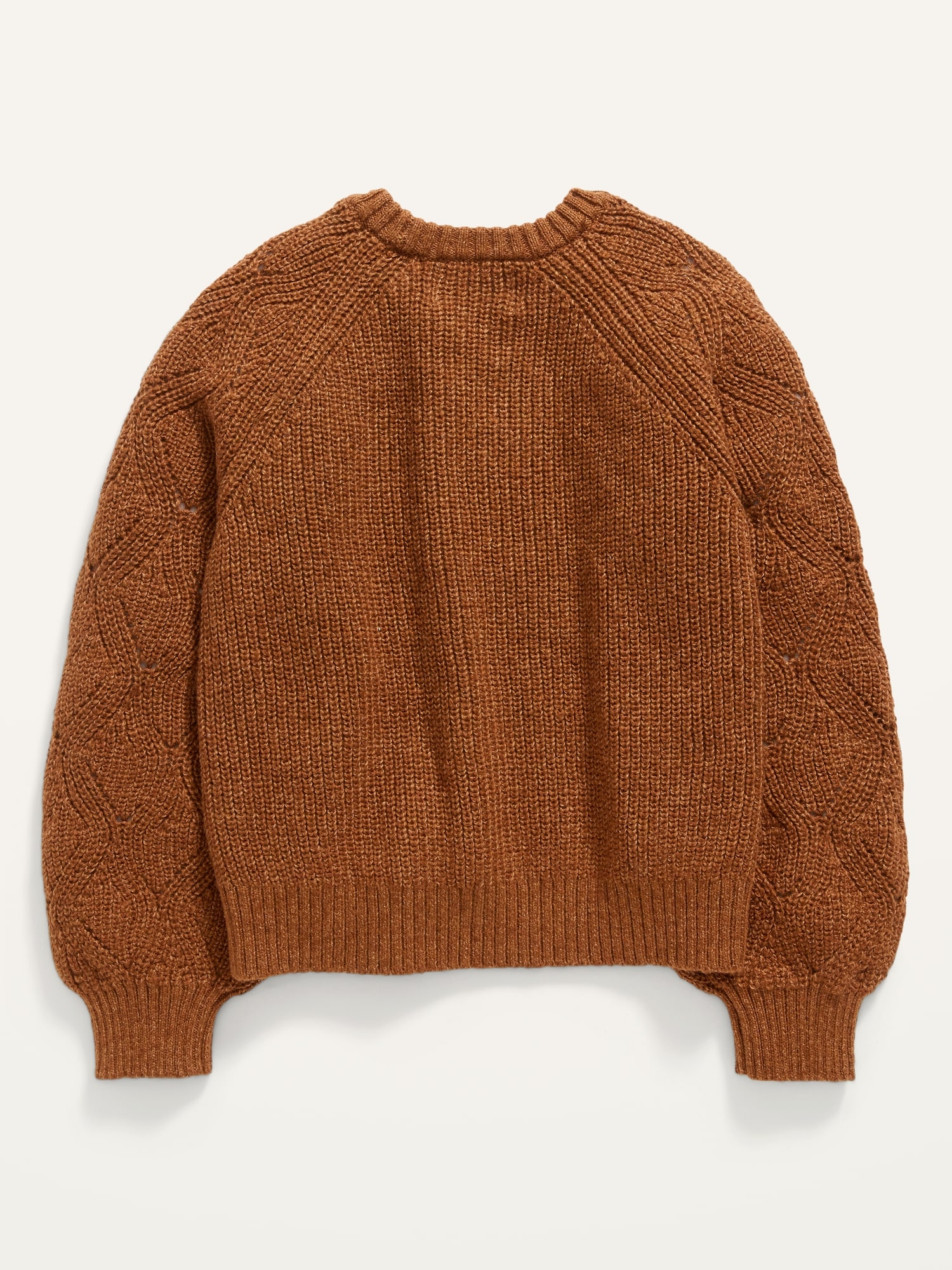 CableKnit BlousonSleeve Pullover Sweater for Girls Old Navy