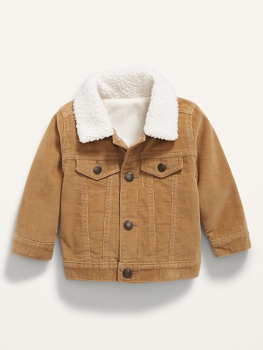 View large product image 1 of 2. Unisex Sherpa-Trim Corduroy Trucker Jacket for Baby