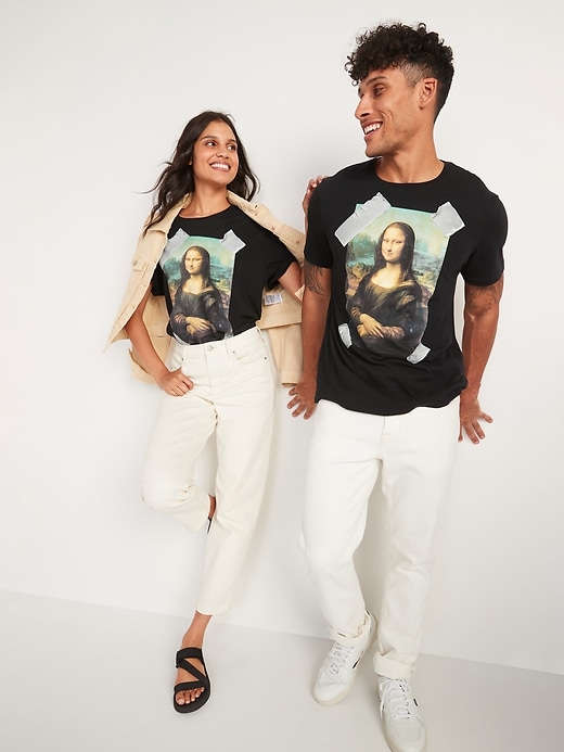 View large product image 1 of 2. Mona Lisa Gender-Neutral Graphic T-Shirt for Adults