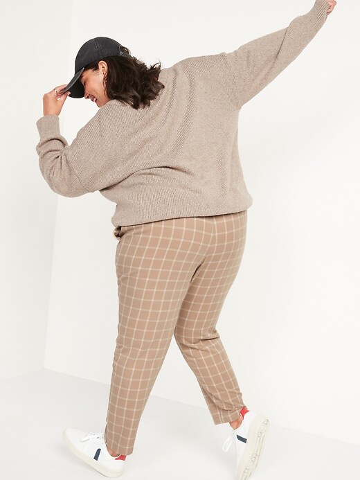 Image number 8 showing, High-Waisted Soft-Brushed Pull-On Ankle Pants
