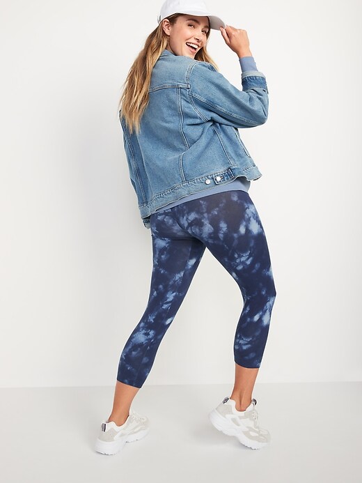 Image number 2 showing, Maternity Full Panel Tie-Dye Cropped Leggings