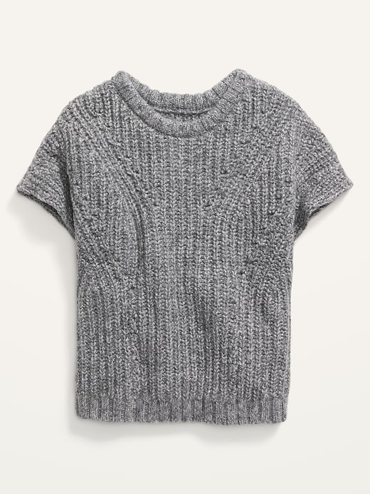 Short-Sleeve Shaker-Stitch Sweater for Toddler Girls | Old Navy
