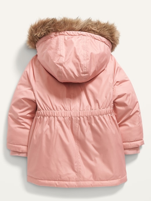 View large product image 2 of 2. Faux-Fur-Trim Hooded Parka for Toddler Girls