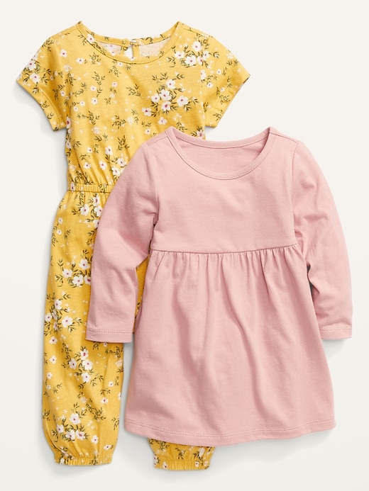 View large product image 1 of 2. 2-Pack Jersey One-Piece and Dress for Baby