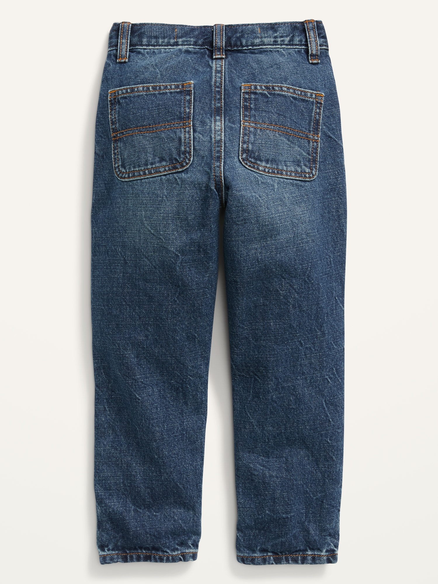 Unisex Loose Non-Stretch Dark-Wash Jeans for Toddler | Old Navy