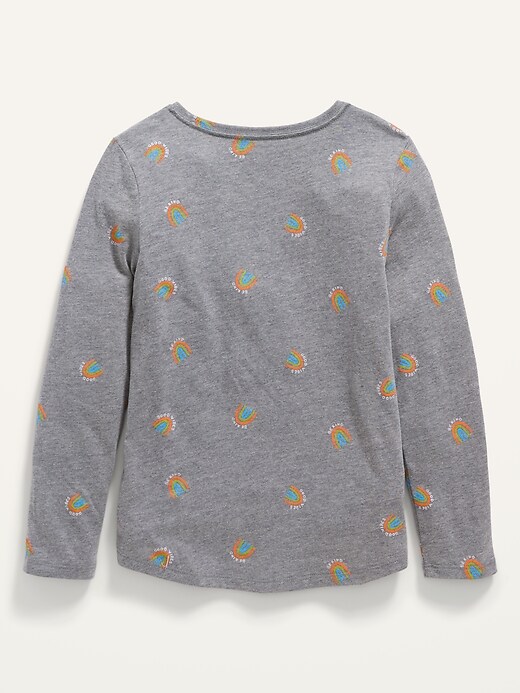 View large product image 2 of 2. Softest Printed Long-Sleeve T-Shirt for Girls