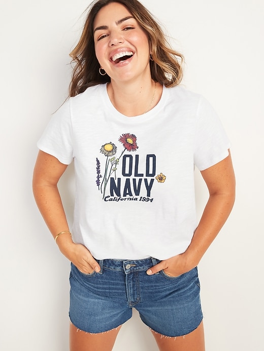 Old Navy - EveryWear Logo-Graphic T-Shirt for Women