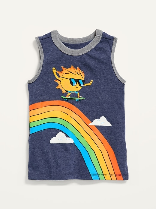 View large product image 1 of 2. Graphic Muscle Tank Top for Toddler Boys