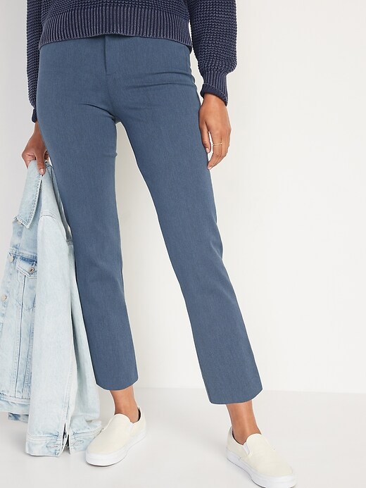Image number 5 showing, High-Waisted Pixie Straight Ankle Pants for Women