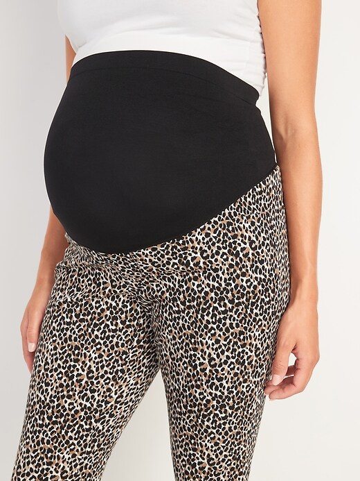 Image number 4 showing, Maternity Full Panel Pixie Printed Ankle Pants