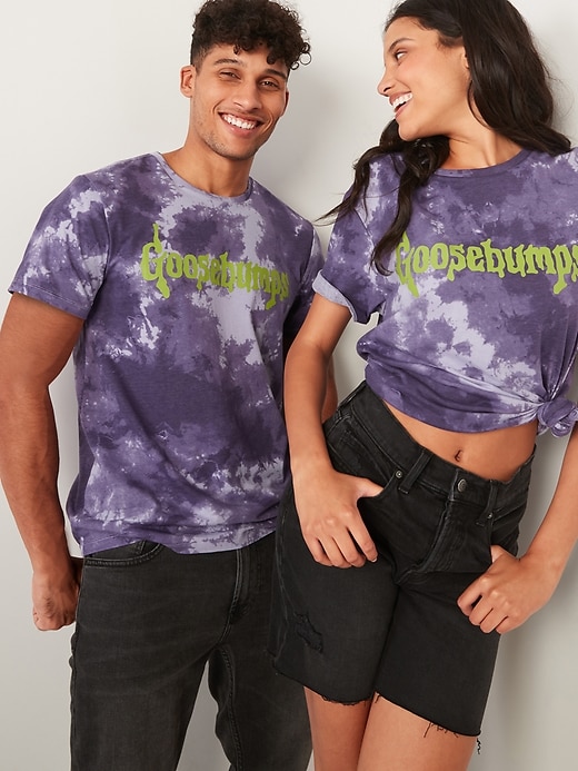 View large product image 1 of 2. Goosebumps&#153 Tie-Dye Gender-Neutral Graphic T-Shirt for Adults