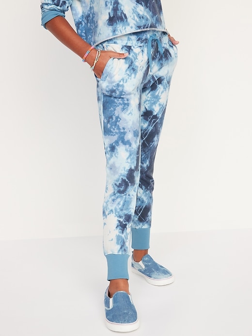 View large product image 1 of 4. Vintage High-Waisted Tie-Dye Jogger Sweatpants for Girls