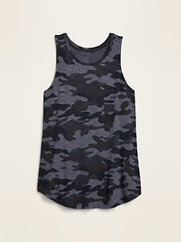 View large product image 3 of 3. Luxe Printed High-Neck Tank Top