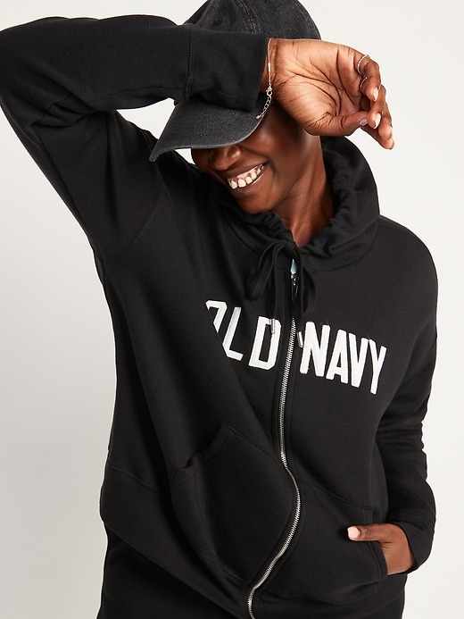 Image number 1 showing, Logo-Graphic Zip-Front Hoodie