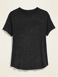 View large product image 3 of 3. Luxe Space-Dye Crew-Neck T-Shirt for Women