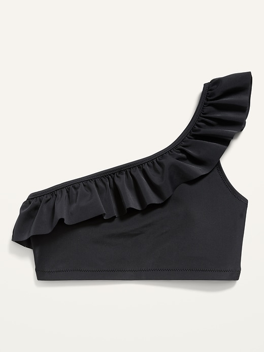 View large product image 2 of 2. Ruffled One-Shoulder Swim Top