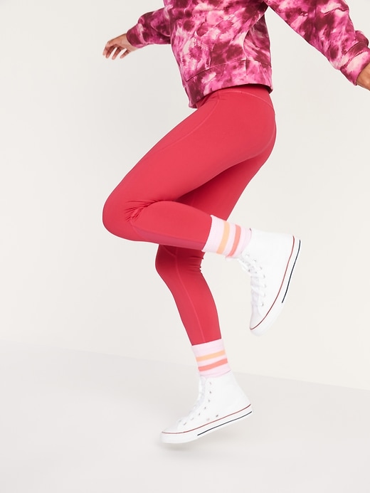 View large product image 1 of 4. Mid-Rise PowerPress 7/8-Length Leggings for Girls