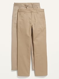 Image number 1 showing, Uniform Built-In Flex Straight Pants 2-Pack For Boys