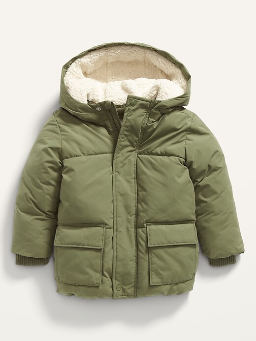 Old Navy Unisex Water-Resistant Hooded Jacket for Toddler. 1