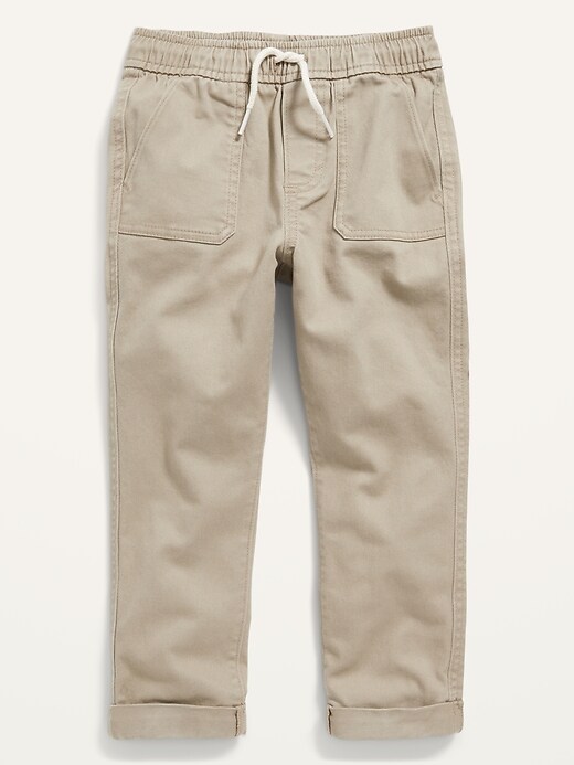 View large product image 1 of 2. Functional-Drawstring Twill Utility Pants for Toddler Boys