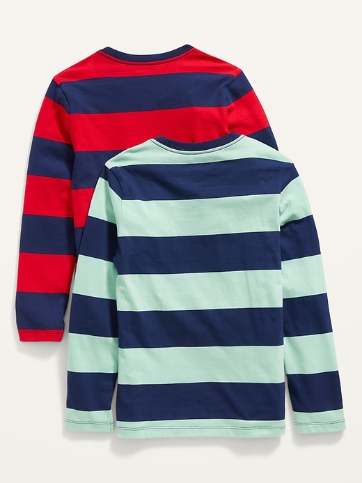 View large product image 2 of 2. Softest Rugby-Stripe Long-Sleeve T-Shirt 2-Pack for Boys