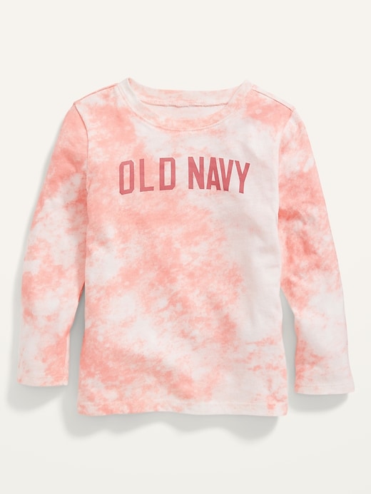 View large product image 1 of 1. Unisex Long-Sleeve Logo-Graphic Tie-Dye T-Shirt for Toddler