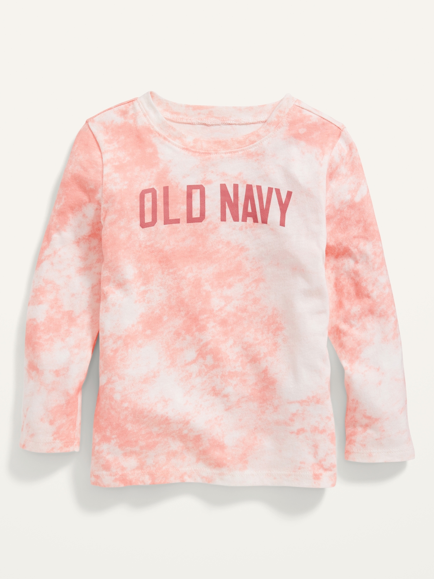 Unisex Long-Sleeve Logo-Graphic Tie-Dye T-Shirt for Toddler