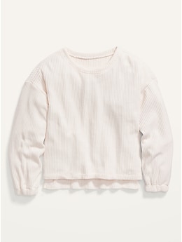 Cozy Rib-Knit Chenille Sweater for Girls