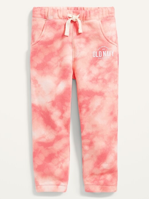 View large product image 1 of 2. Unisex Functional-Drawstring Logo-Graphic Tie-Dye Jogger Sweatpants for Toddler
