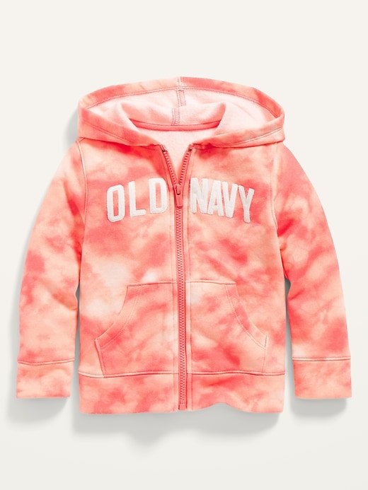 View large product image 1 of 2. Unisex Logo-Graphic Tie-Dye Zip Hoodie for Toddler