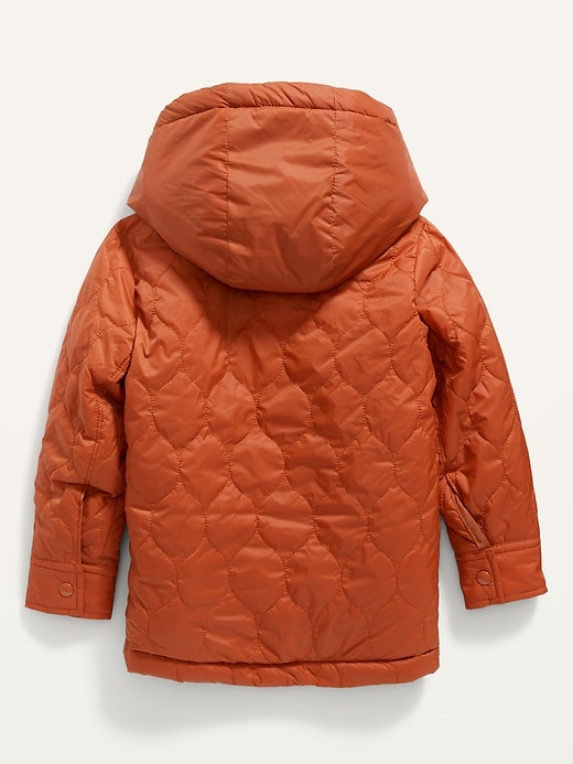 View large product image 2 of 2. Hooded Sherpa-Lined Quilted Jacket for Toddler Boys