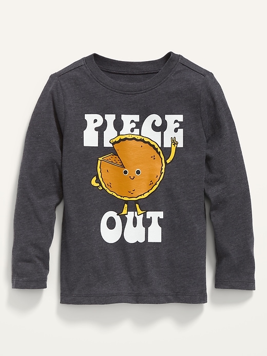 View large product image 1 of 1. Unisex Long-Sleeve Thanksgiving-Graphic T-Shirt for Toddler