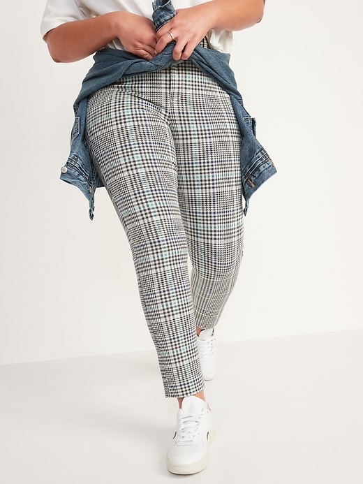 Image number 1 showing, High-Waisted Printed Pixie Skinny Ankle Pants for Women