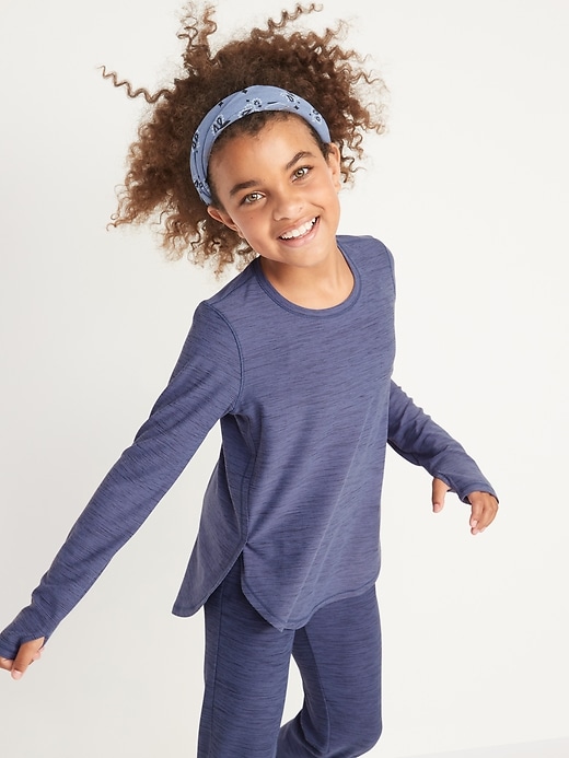 Breathe ON Tulip-Hem Long-Sleeve Top for Girls | Old Navy